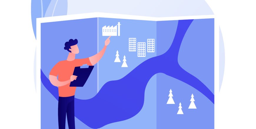 Area management abstract concept vector illustration.